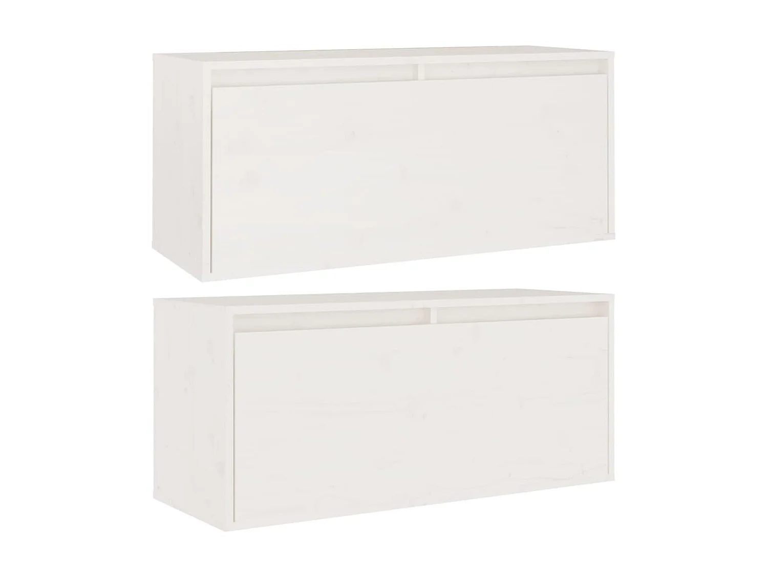 Armários de parede 2 pcs 80x30x35 cm pinho maciço branco PT859347
