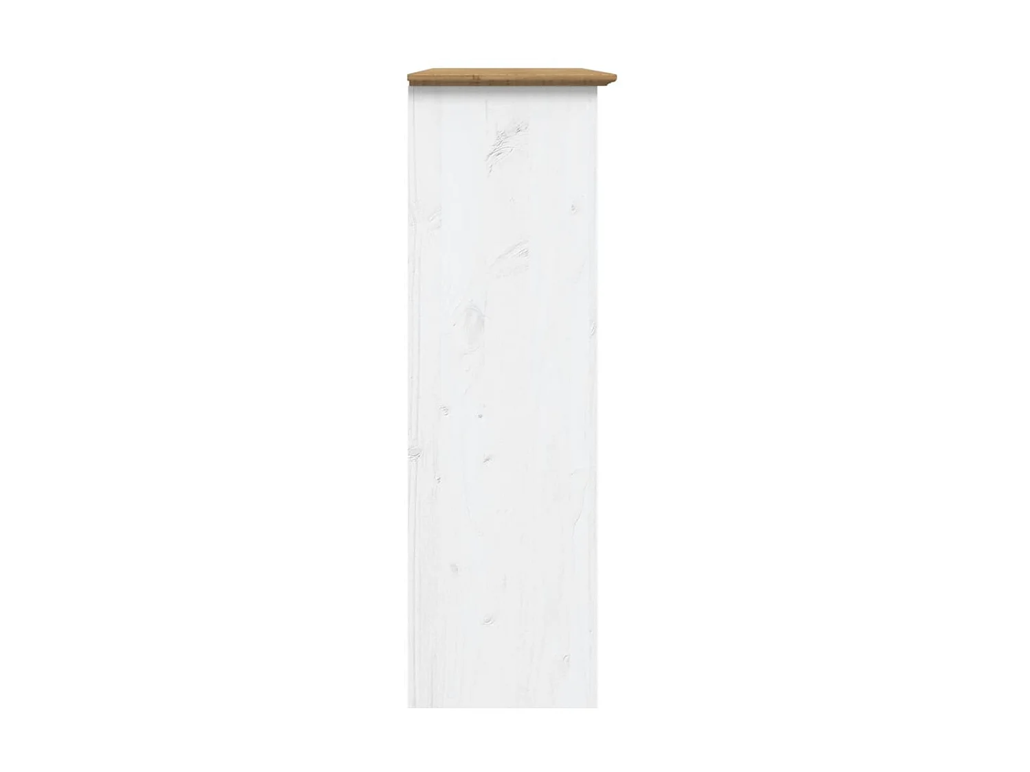 Armoire avec portes vitrées BODO blanc marron bois pin massif QWE90775