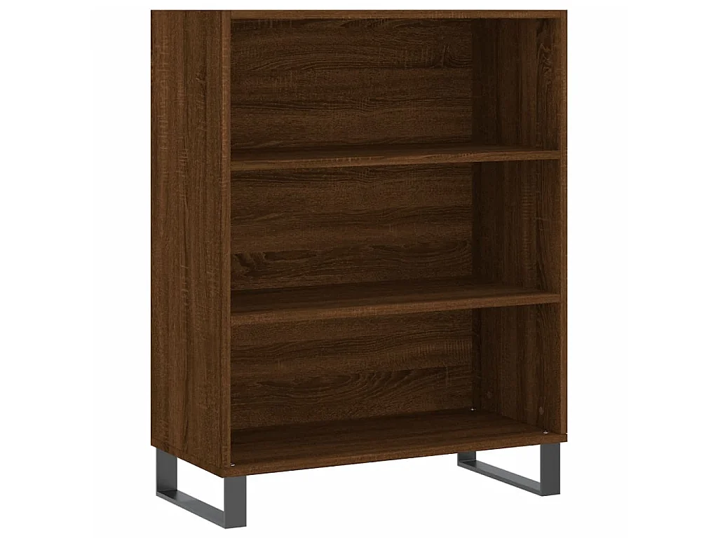 Armoire à étagère chêne marron 69,5x32,5x90 cm bois ingénierie EGER51080