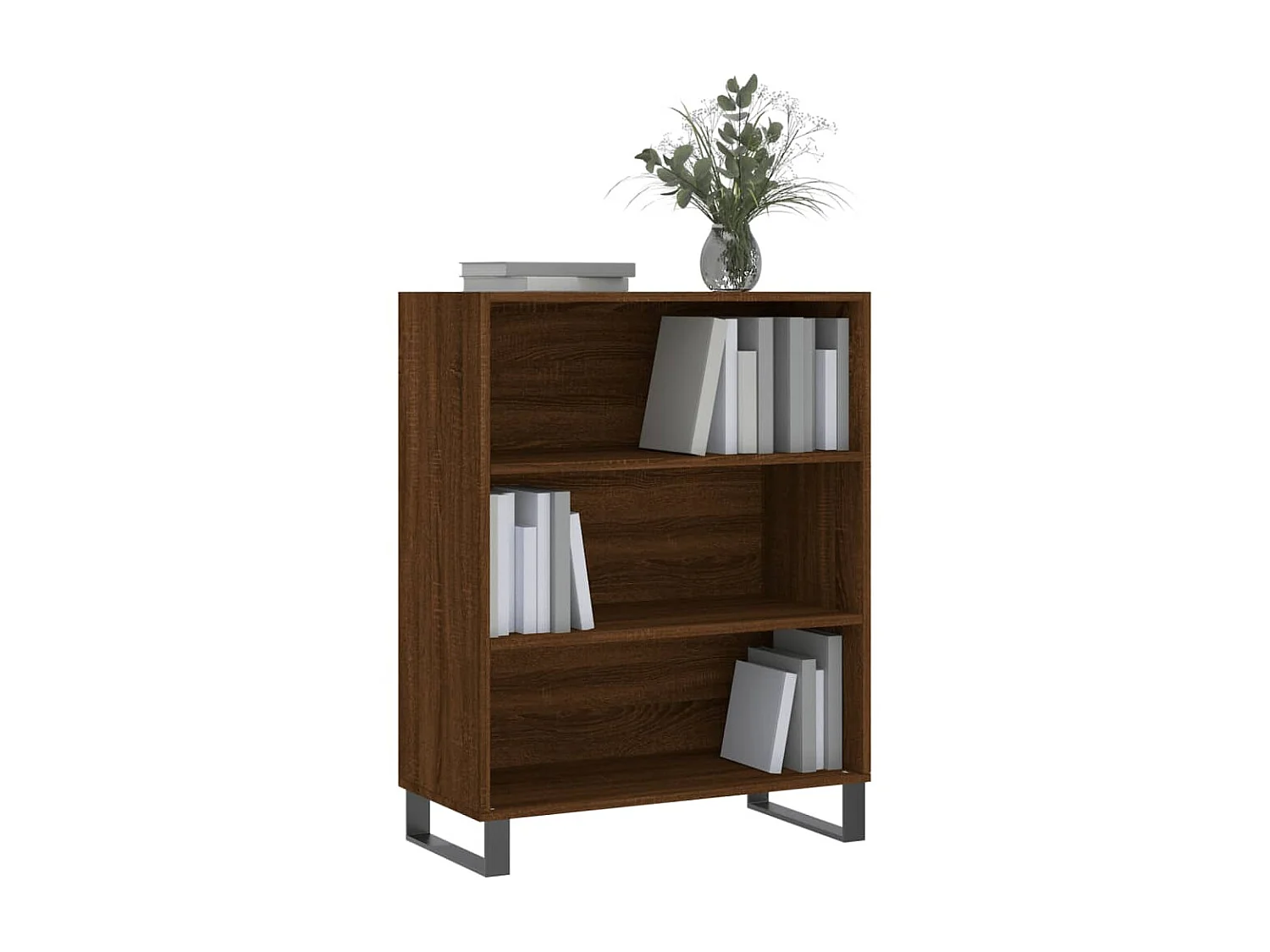 Armoire à étagère chêne marron 69,5x32,5x90 cm bois ingénierie EGER51080