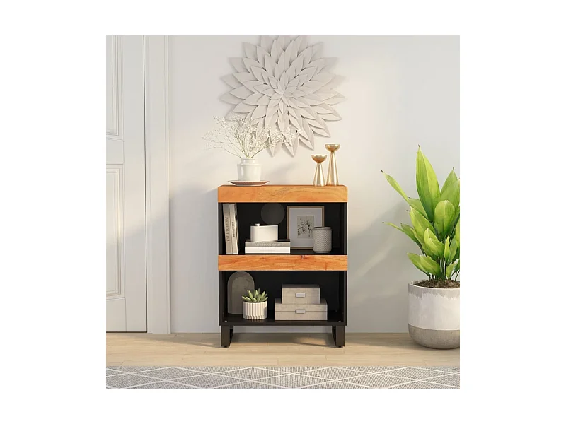 Armoire latérale 60x33x75 cm bois massif d'acacia SBC8486