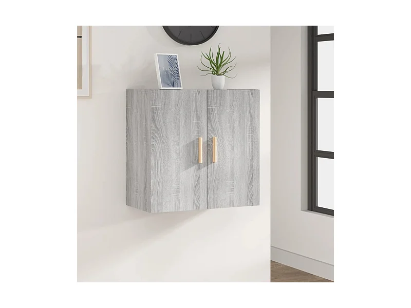 Wandschrank,Wandhängeschrank Grau Sonoma 60x30x60 cm Holzwerkstoff -gkd775419