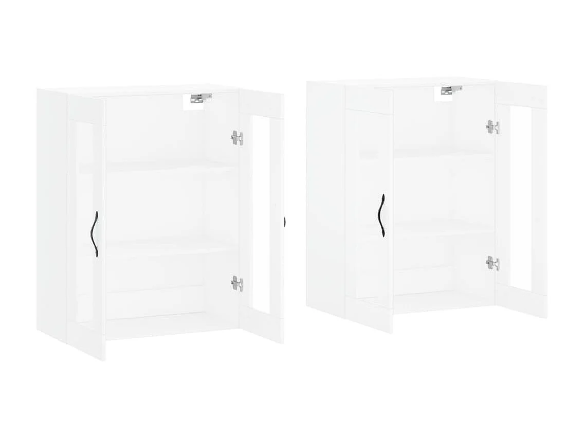 Armarios de pared 2 uds madera de ingeniería blanco ES890375
