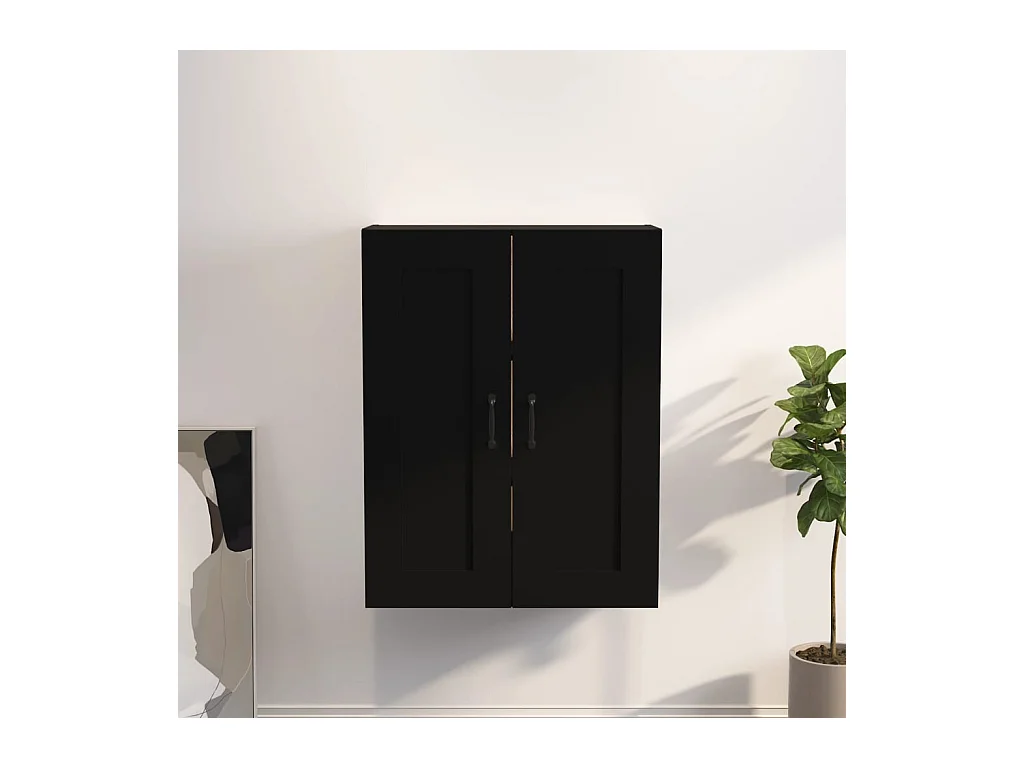 Armoire murale suspendue Noir 69,5x32,5x90 cm QWE28270