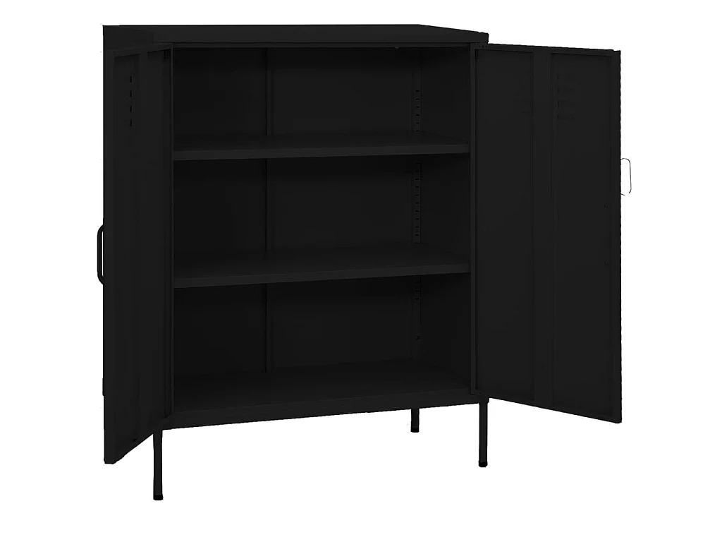 Armário de arrumação aço 80x35x101,5 cm preto PT768291