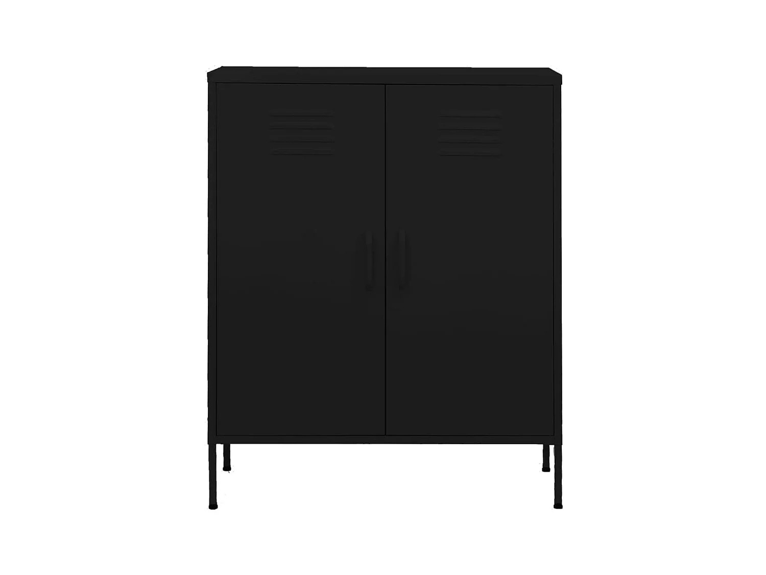 Armario de almacenamiento acero negro 80x35x101,5 cm ES921660