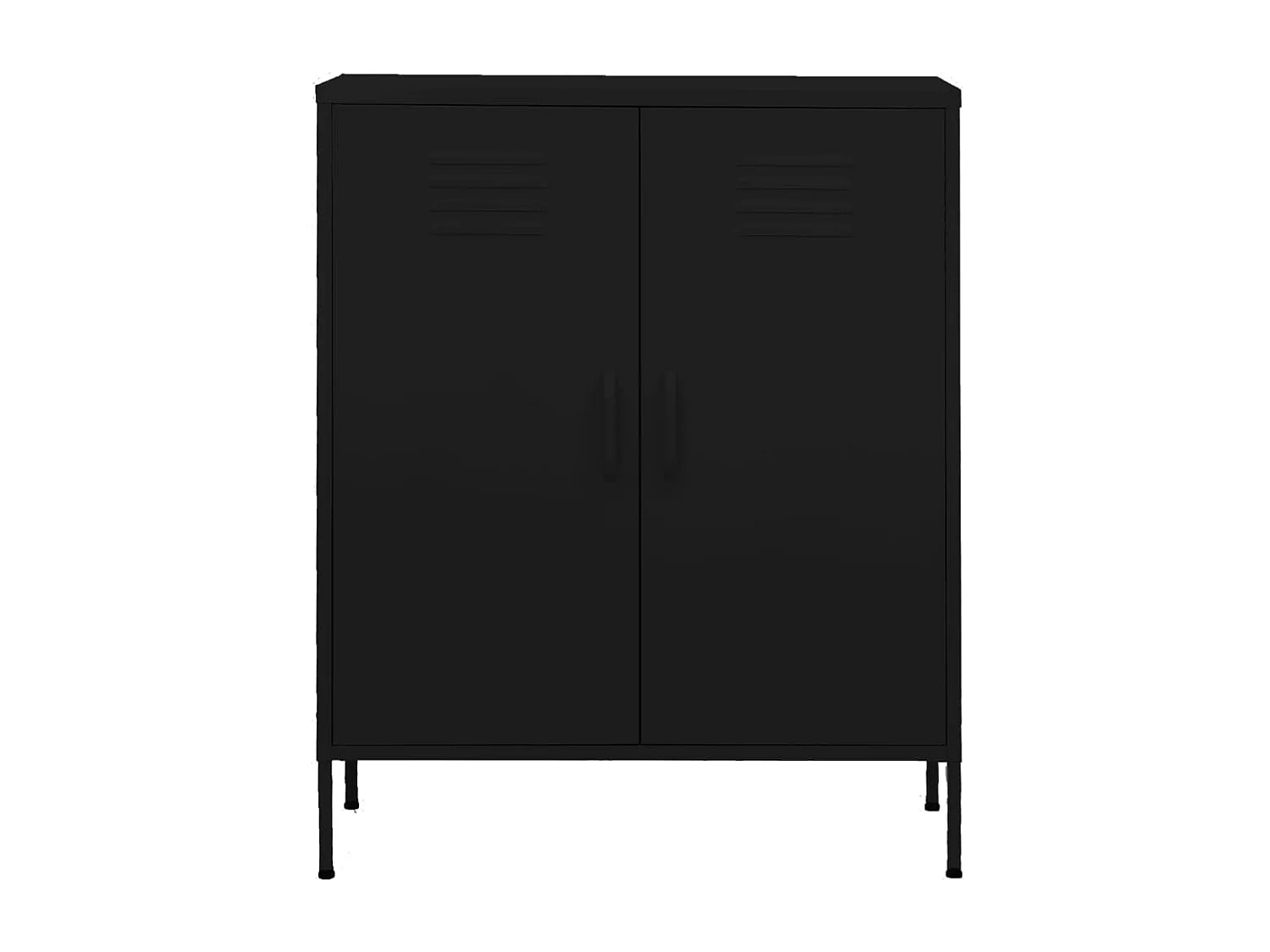 Armario de almacenamiento acero negro 80x35x101,5 cm ES921660