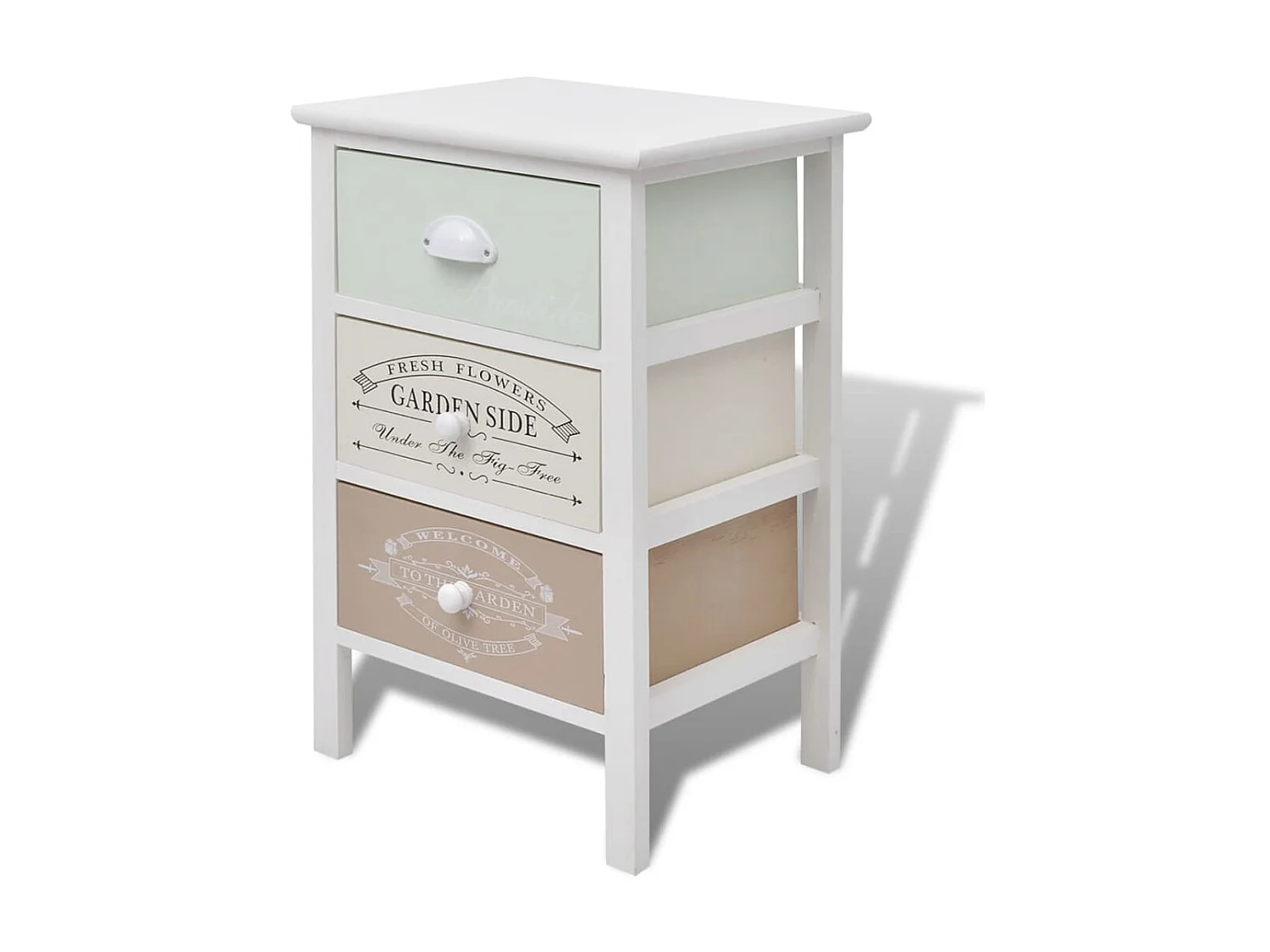 Mueble de almacenaje estilo francés con 3 cajones madera ES129351