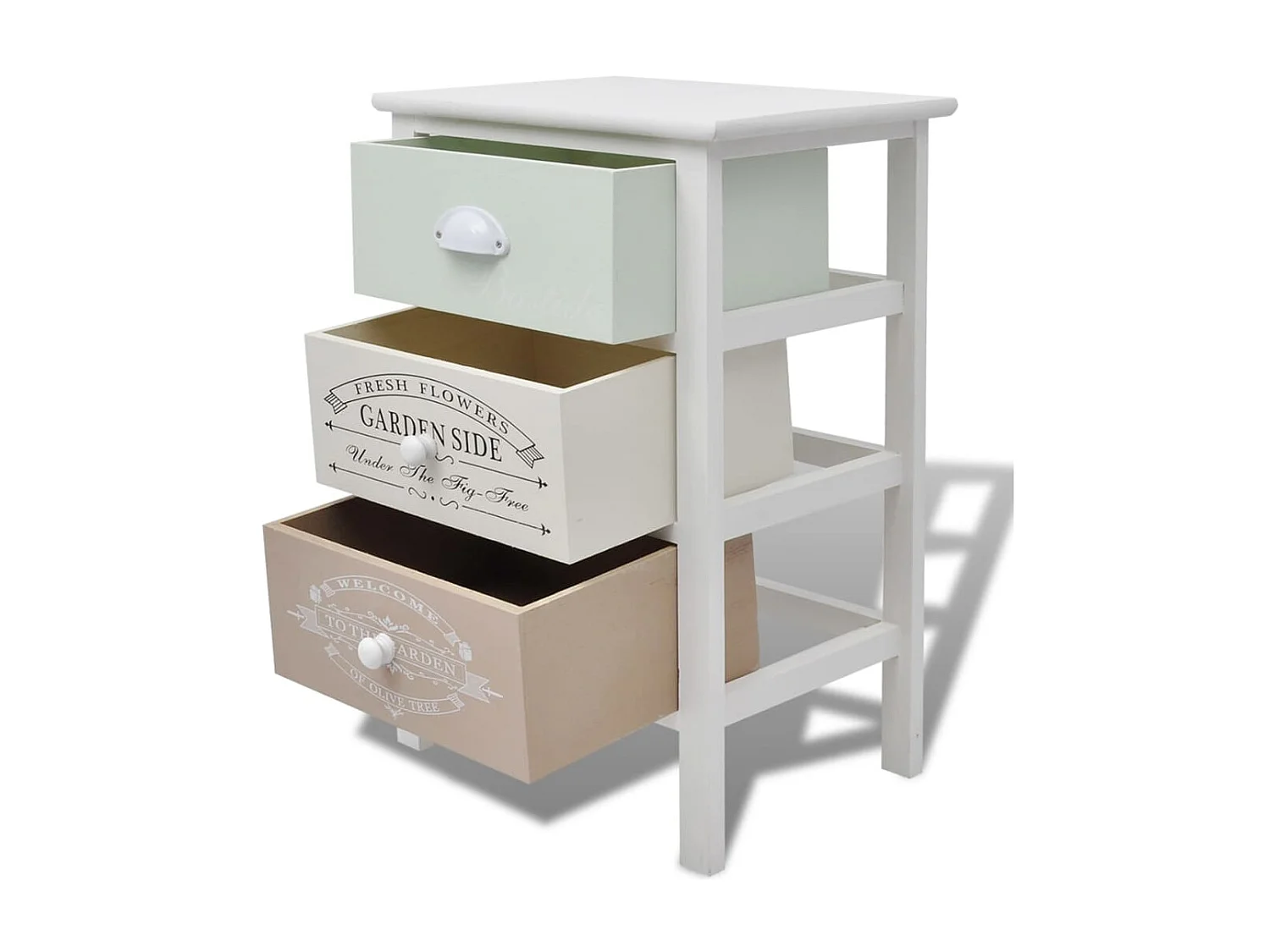 Mueble de almacenaje estilo francés con 3 cajones madera ES129351