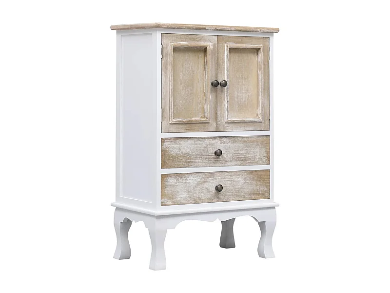 Armoire à tiroirs Blanc 50 x 30 x 80 cm Bois QWE12169