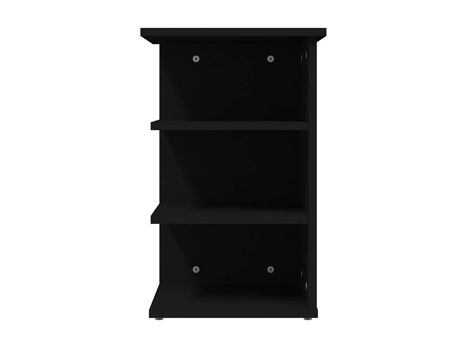 Armario auxiliar de madera contrachapada negro 35x35x55 cm ES668560