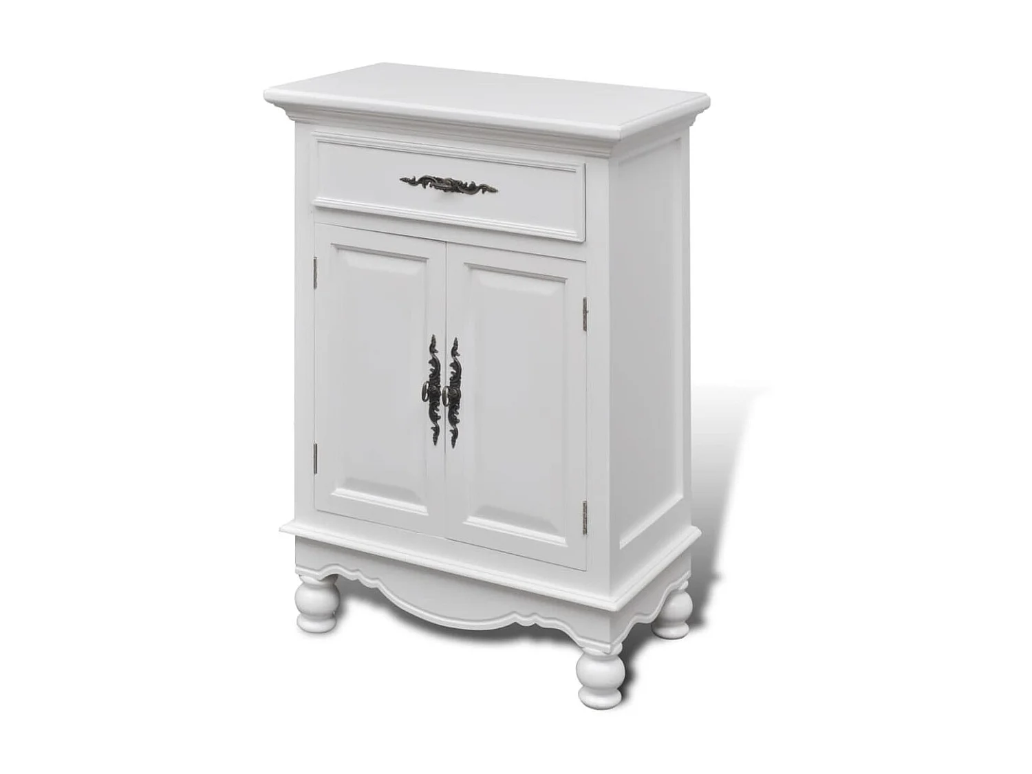 Armoire avec 2 portes et 1 tiroir Bois Blanc QWE57943