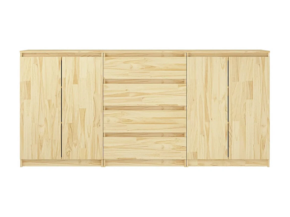 Armários de apoio 3 pcs pinho maciço PT679321