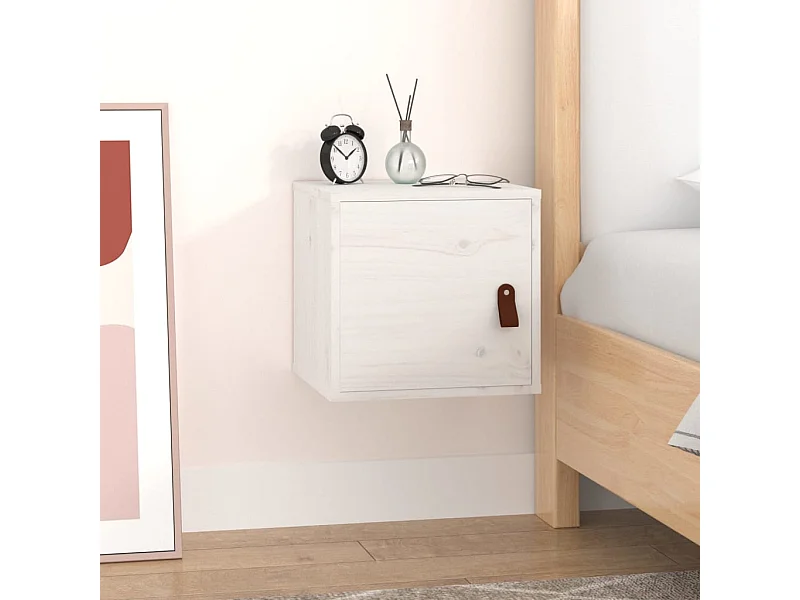 Armoire murale Blanc 31,5x30x30 cm Bois de pin massif OLA9379