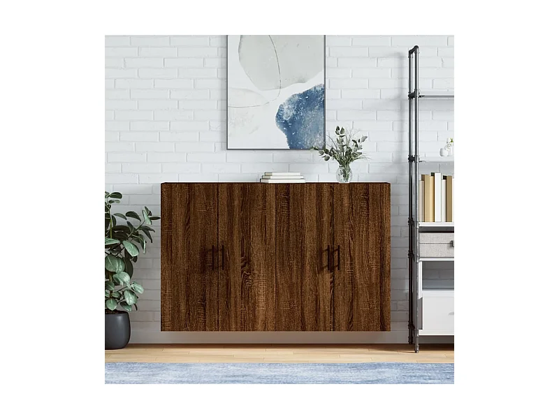 Armarios de pared 2 unidades marrón roble 69,5x34x90 cm ES511484