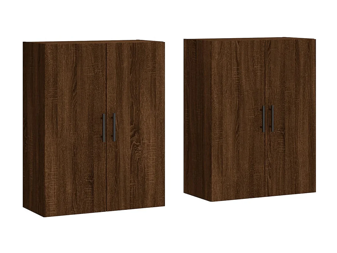 Armarios de pared 2 unidades marrón roble 69,5x34x90 cm ES511484