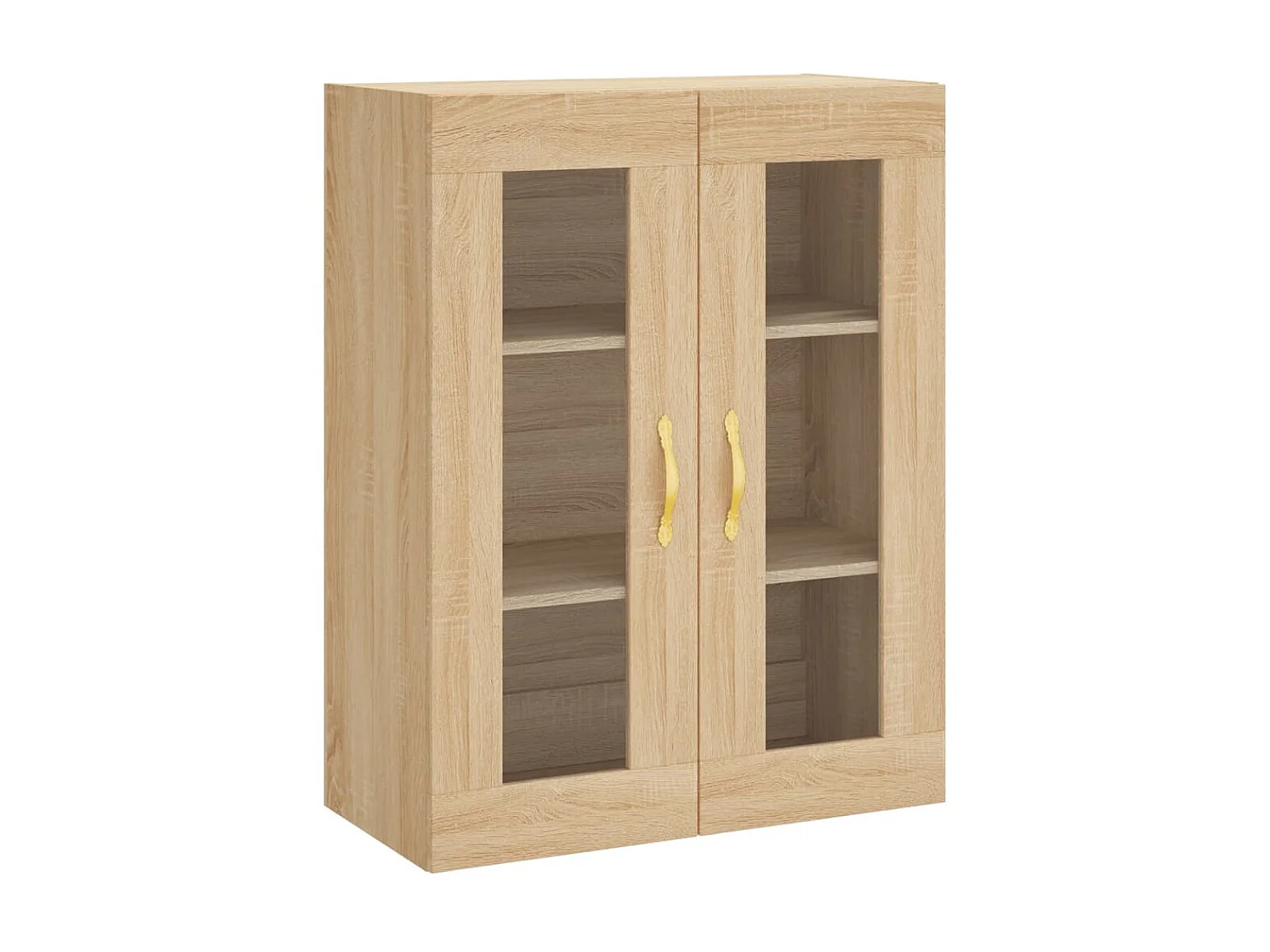 2 pcs Armoires murales chêne sobois d'ingénierie OIU80490