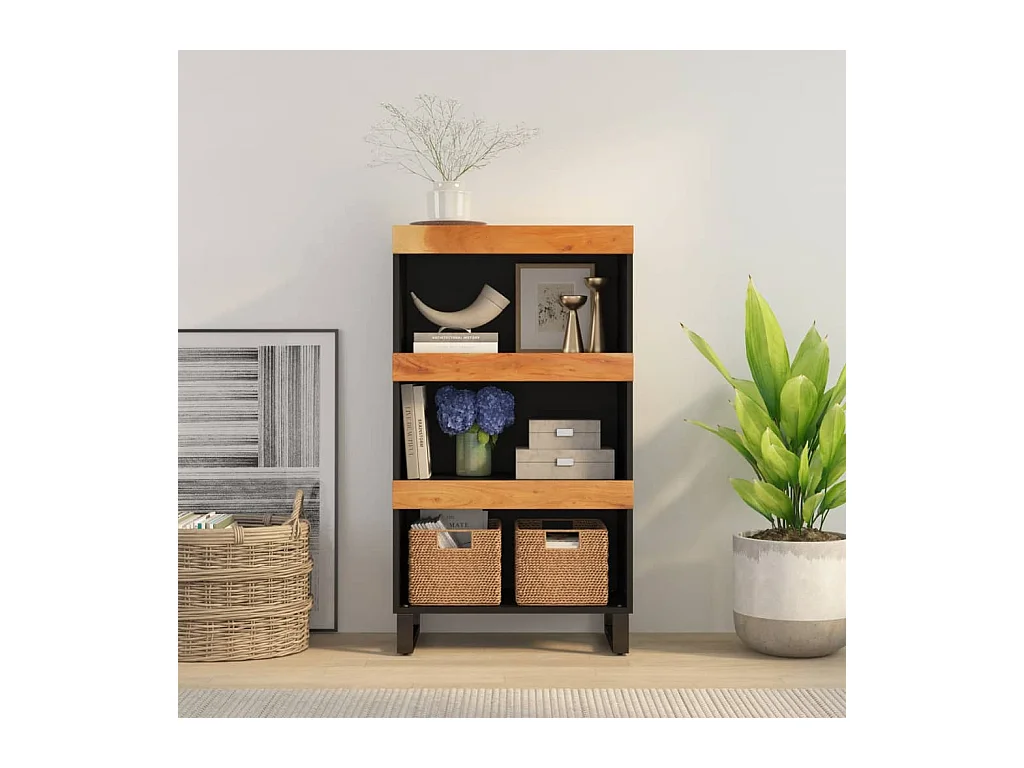 Armoire latérale 60x33x107 cm bois massif d'acacia SBC2415