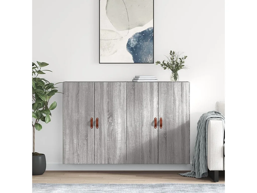 2 pcs Armoires murales sogris 69,5x34x90 cm OIU67276