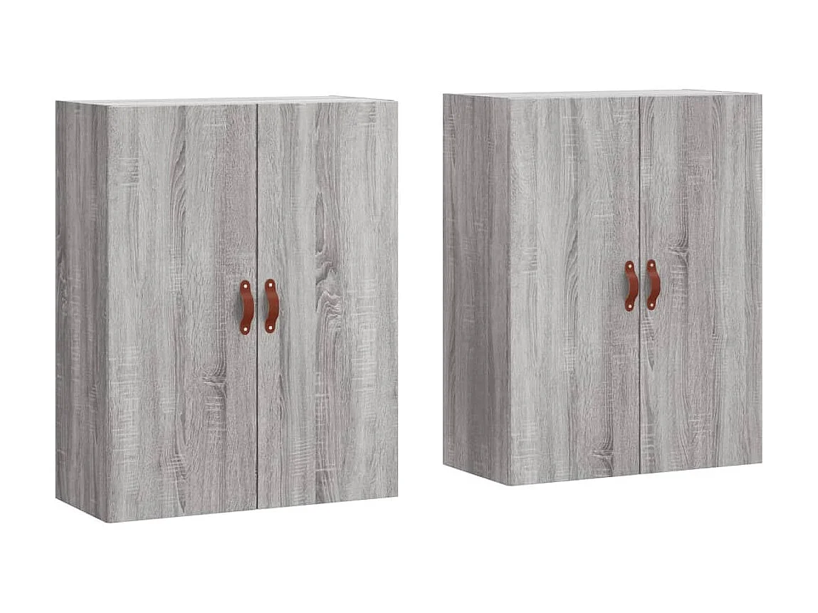 2 pcs Armoires murales sogris 69,5x34x90 cm OIU67276