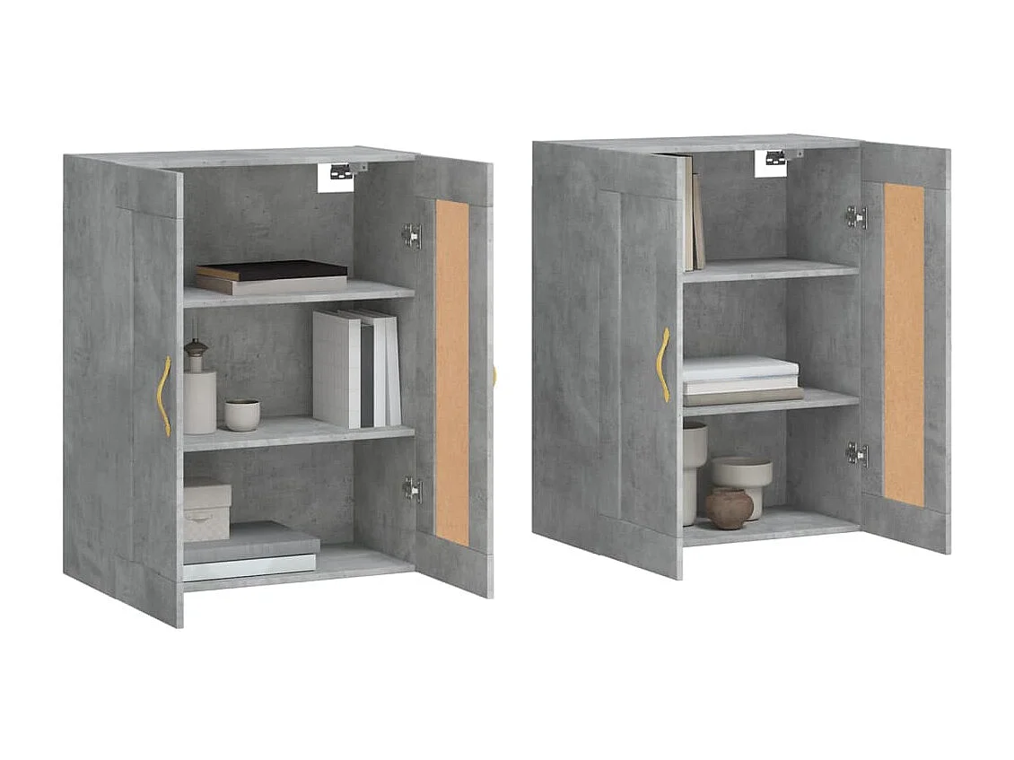 Armarios de pared 2 uds madera de ingeniería gris hormigón ES794685