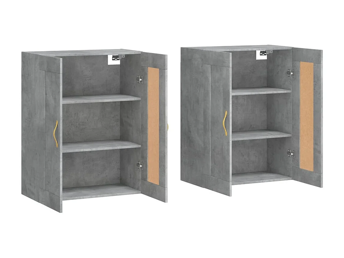 Armarios de pared 2 uds madera de ingeniería gris hormigón ES794685