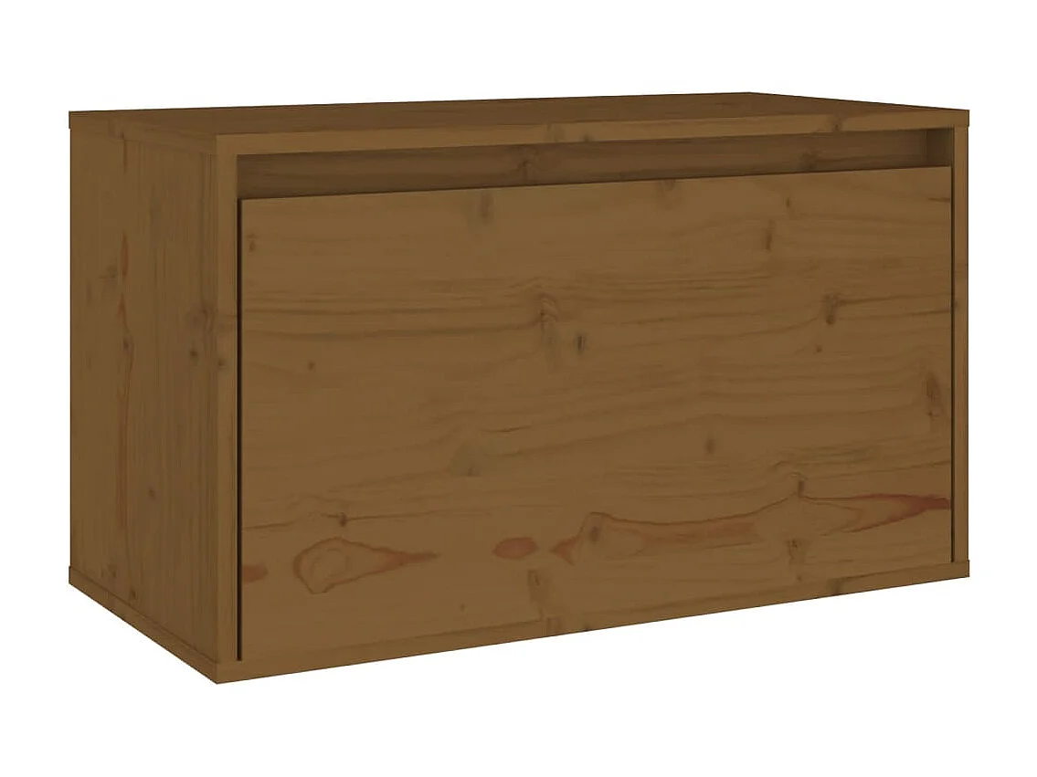 Wandschrank,Wandhängeschrank Honigbraun 60x30x35 cm Massivholz Kiefer -gkd490579