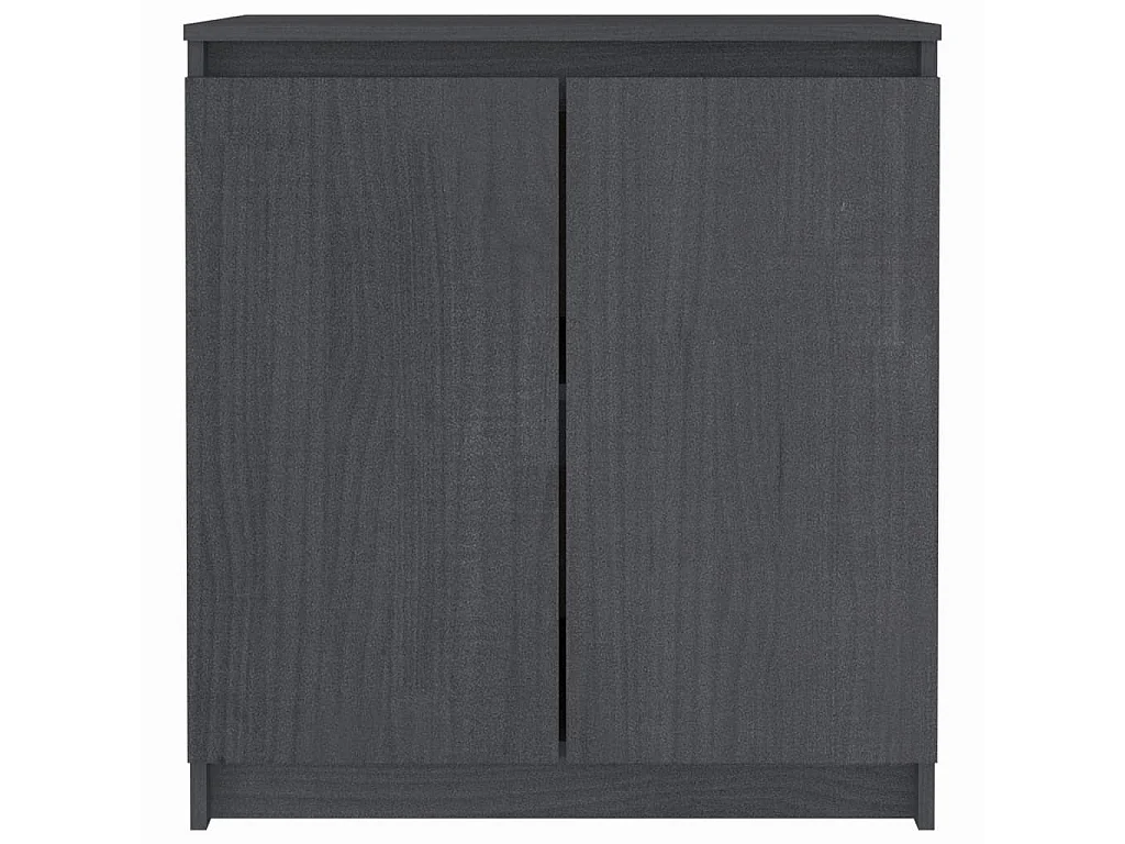 Armario auxiliar madera maciza de pino gris 60x36x65 cm ES226102