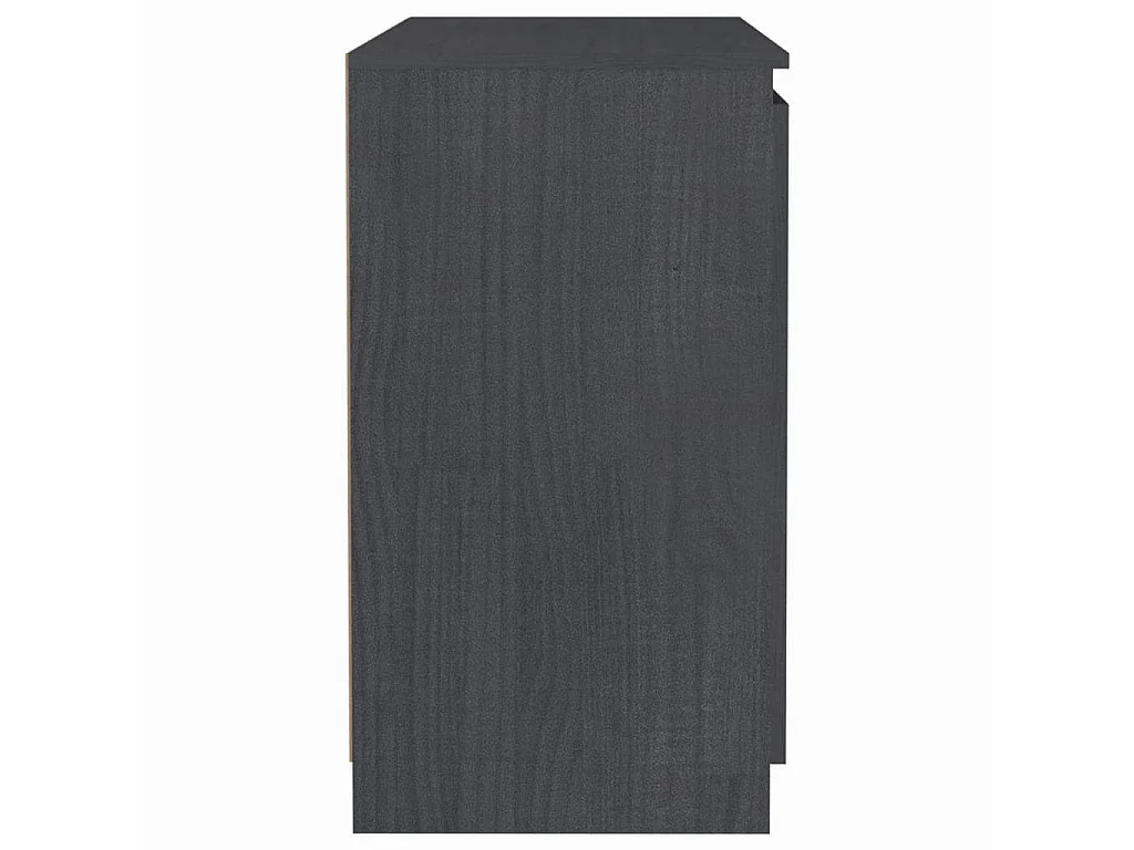 Armario auxiliar madera maciza de pino gris 60x36x65 cm ES226102