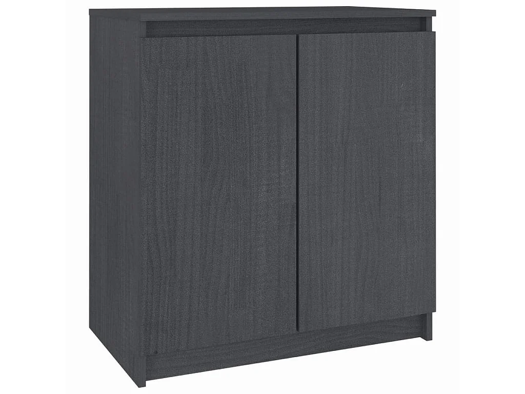 Armoire latérale Gris 60x36x65 cm Bois de pin massif SBC9978