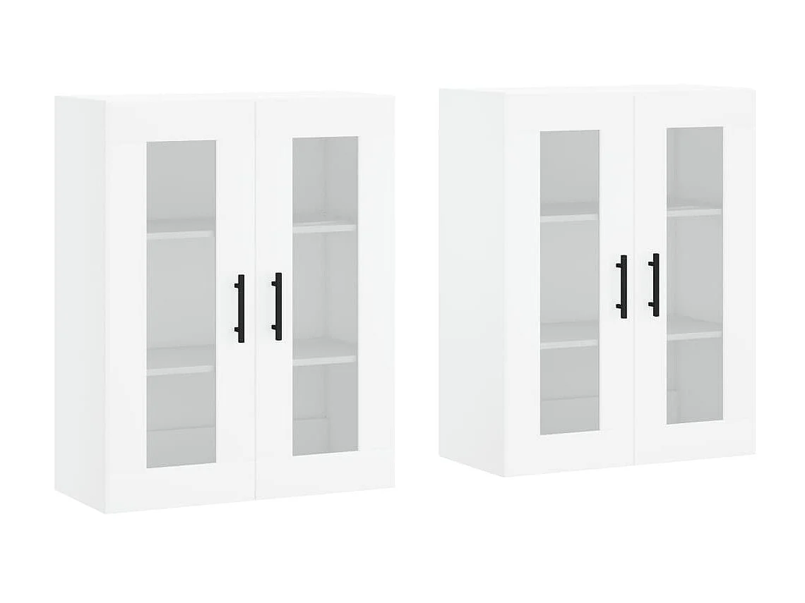 Móveis de parede 2 pcs derivados de madeira branco PT295419