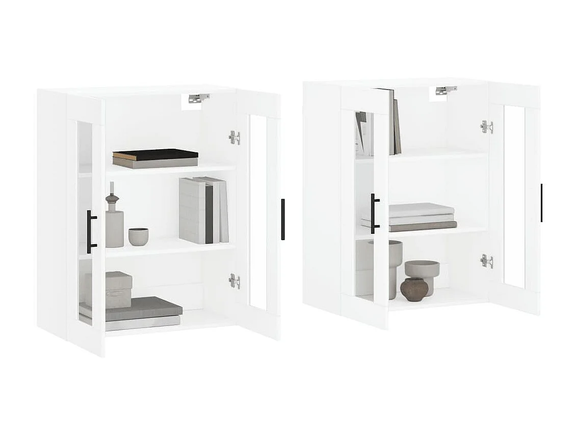 Móveis de parede 2 pcs derivados de madeira branco PT295419