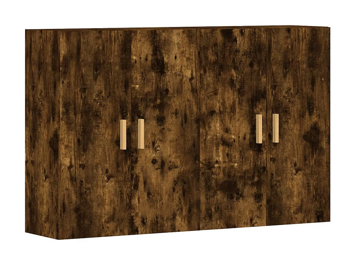 Armarios de pared 2 uds madera de ingeniería roble ahumado ES320420