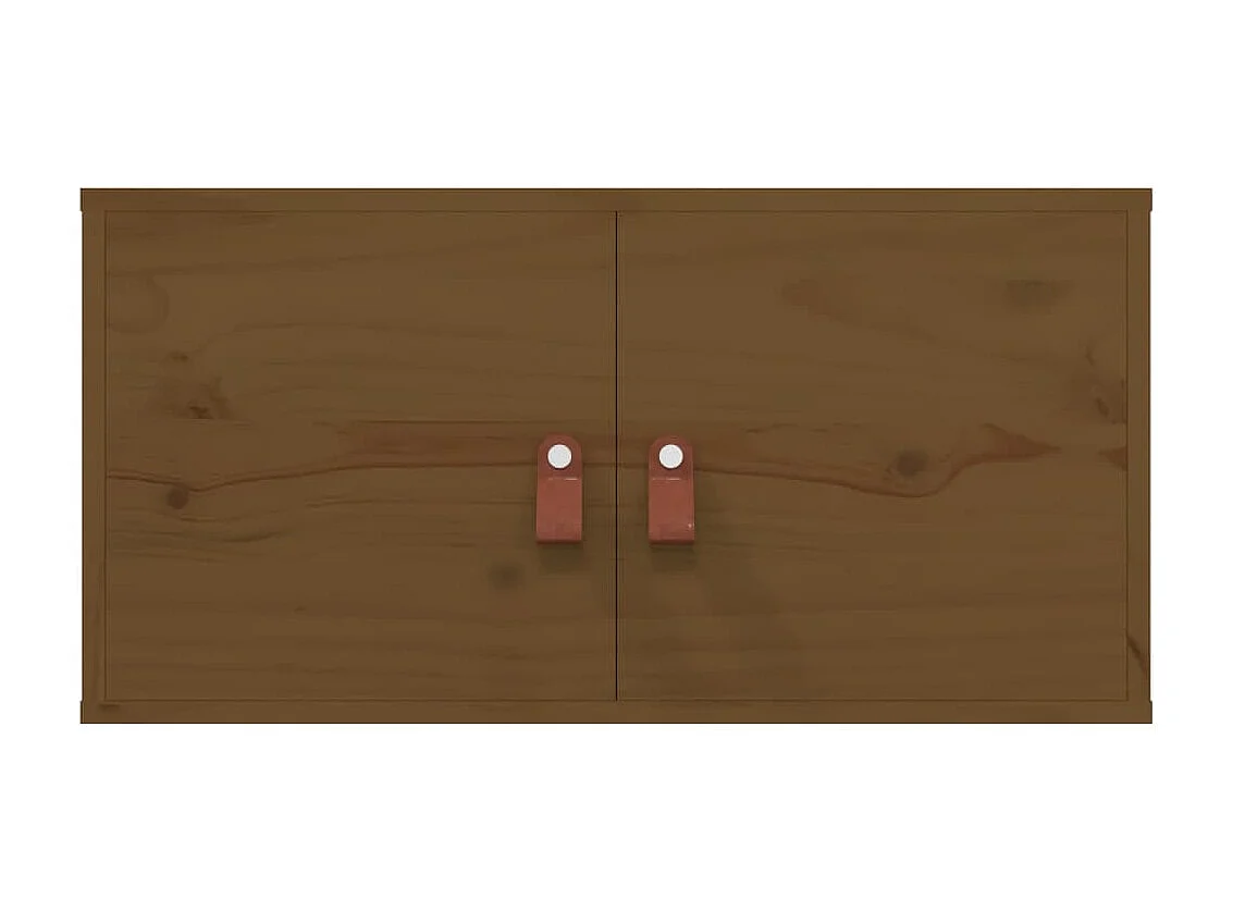 2 pcs Armoires murales Marron miel 60x30x30 cm Pin massif OIU59586