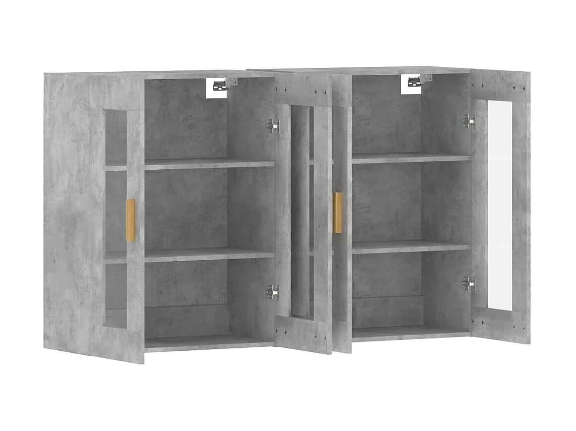 Armarios de pared 2 uds madera de ingeniería gris hormigón ES225402