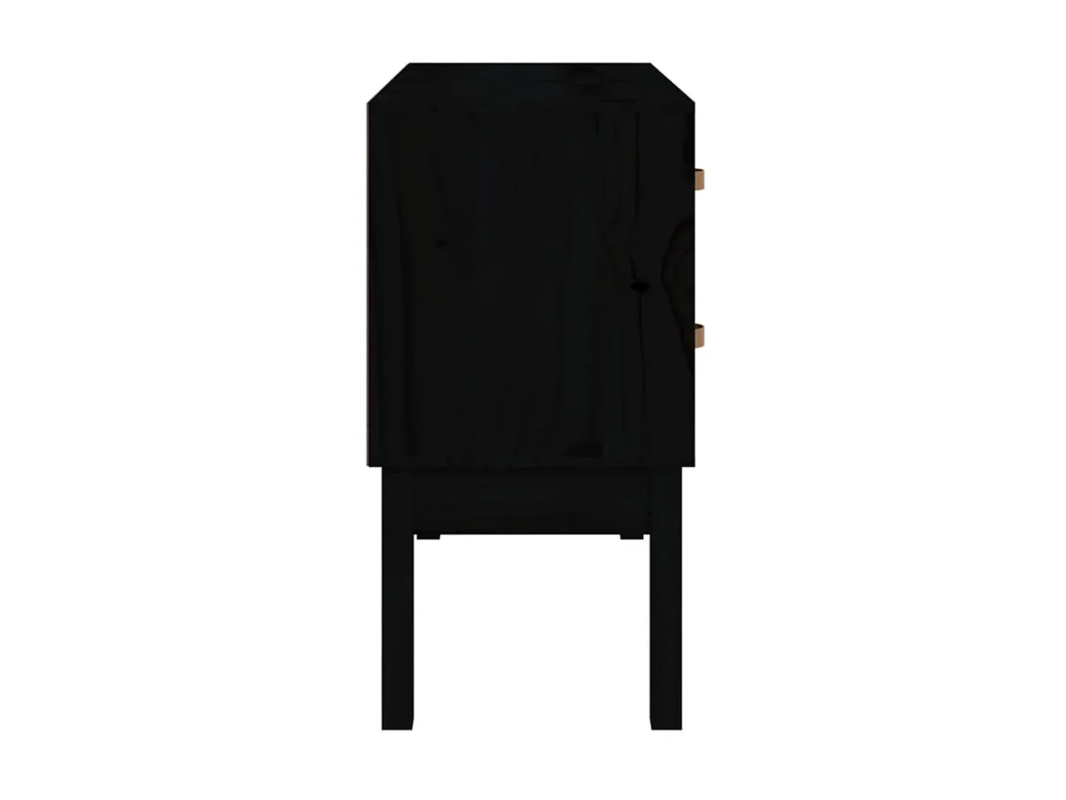 Mueble consola de madera maciza de pino negro 90x40x78 cm ES957564