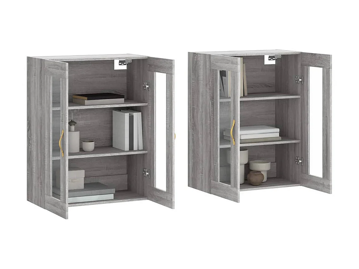 Móveis de parede 2 pcs derivados de madeira cinzento sonoma PT751175