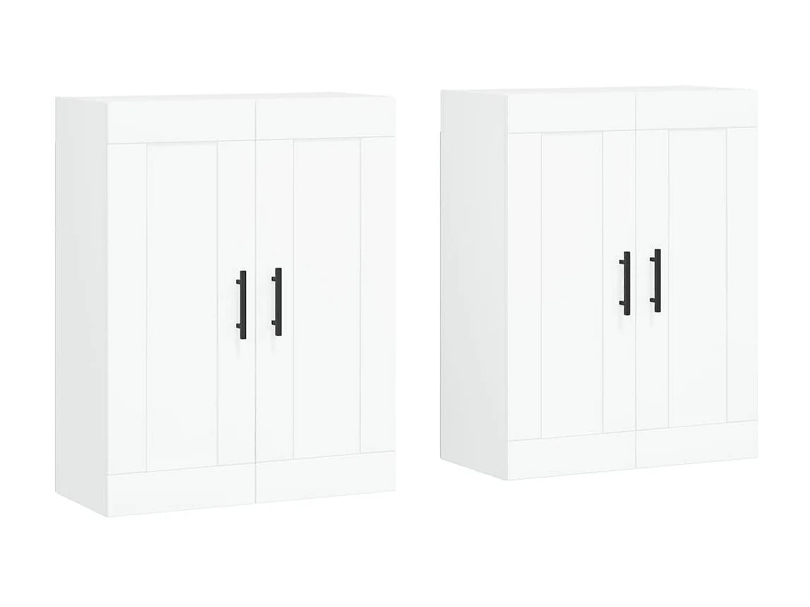 Móveis de parede 2 pcs derivados de madeira branco PT432478