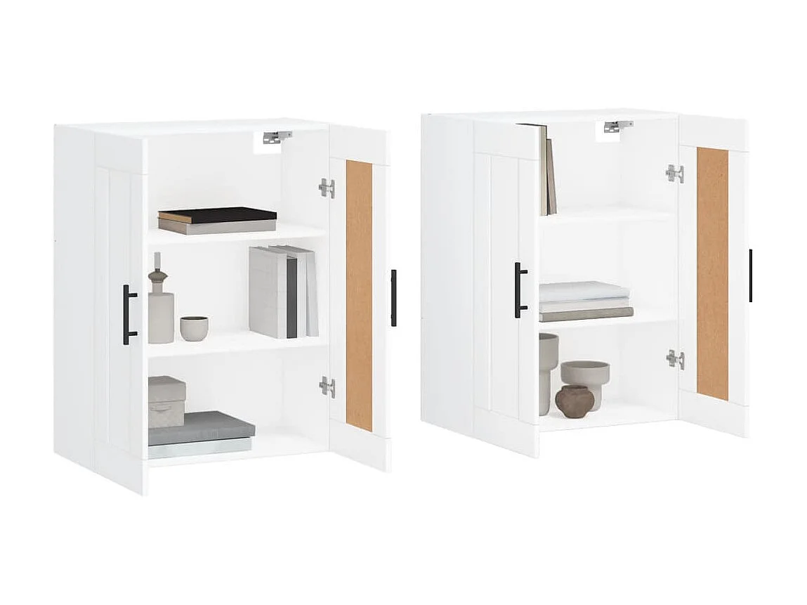 Móveis de parede 2 pcs derivados de madeira branco PT432478