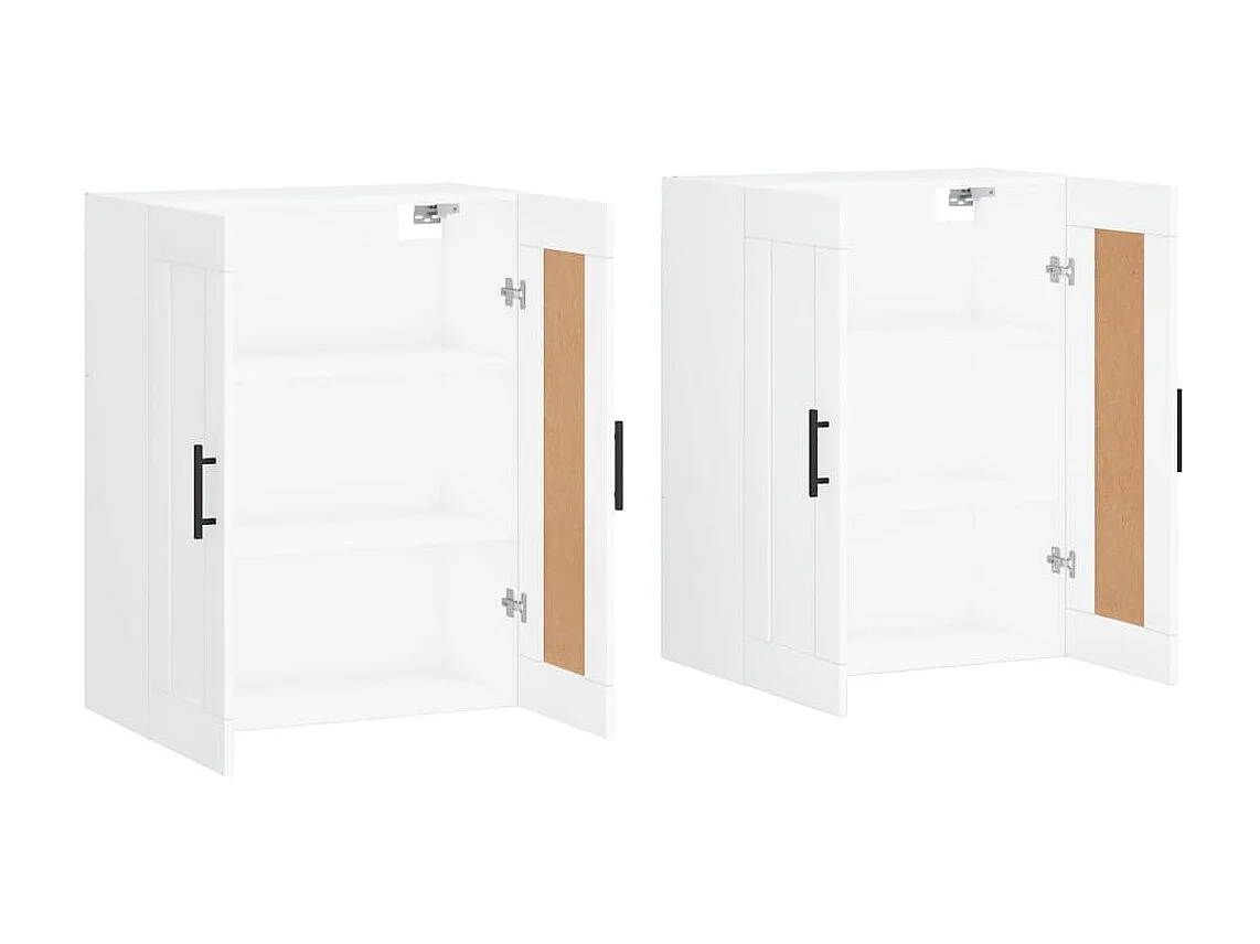 Móveis de parede 2 pcs derivados de madeira branco PT432478