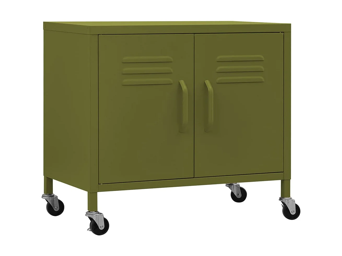 Armario de almacenamiento acero verde oliva 60x35x56 cm ES530251