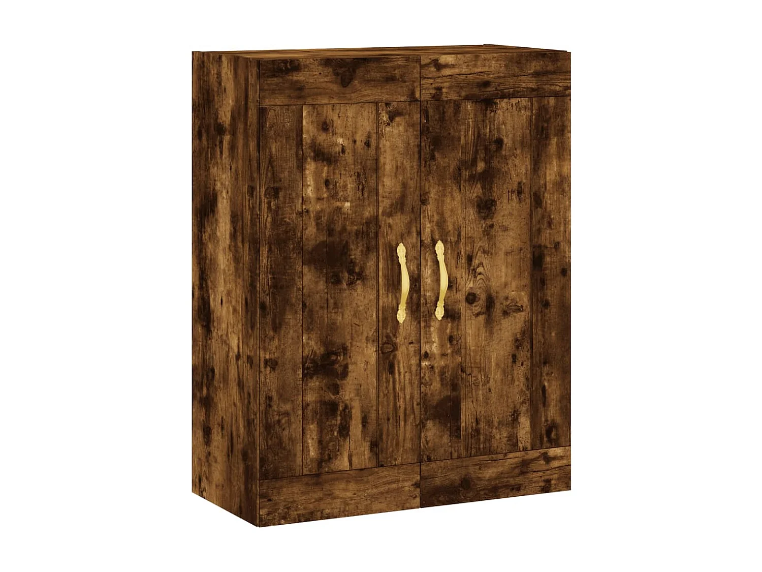Armoire murale chêne fumé 69,5x34x90 cm bois d'ingénierie QWE60544