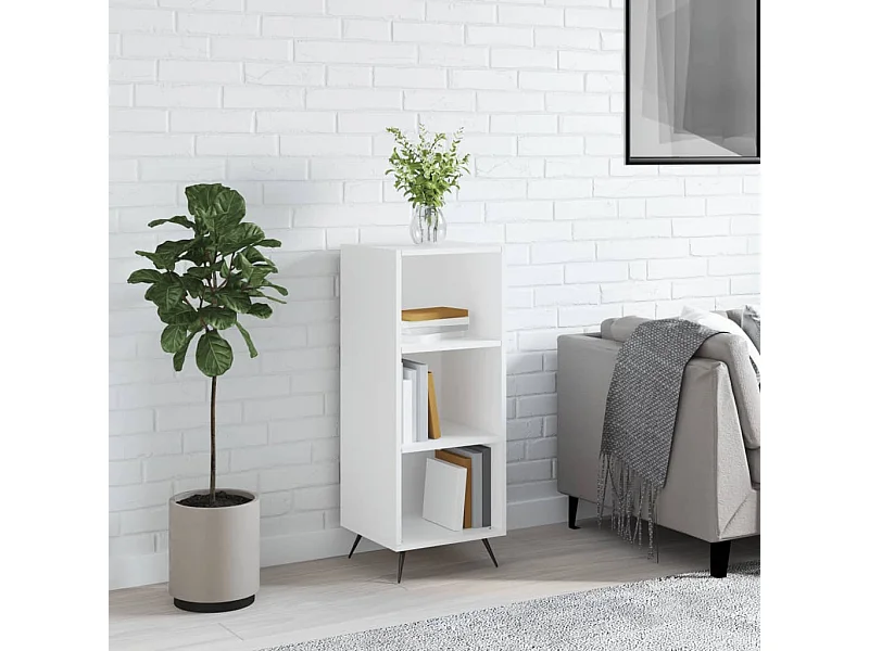 Armário c/ prateleiras 34,5x32,5x90 cm derivados madeira branco PT258120