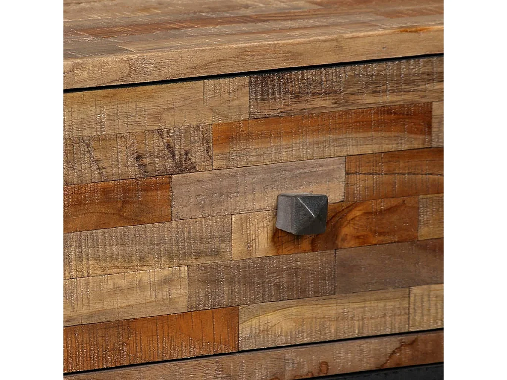 Armoire latérale avec 6 tiroirs Teck massif de récupération SBC9651