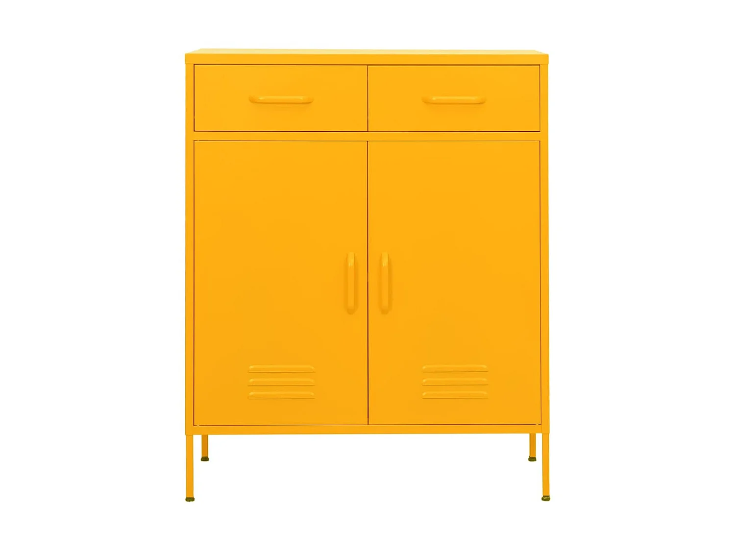 Armario de almacenamiento acero amarillo mostaza 80x35x101,5 cm ES625832