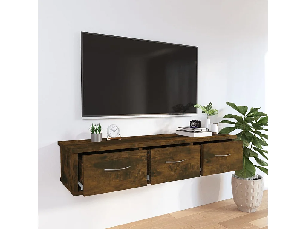 Wandschrank,Wandhängeschrank Räuchereiche 88x26x18,5 cm Holzwerkstoff -gkd323504