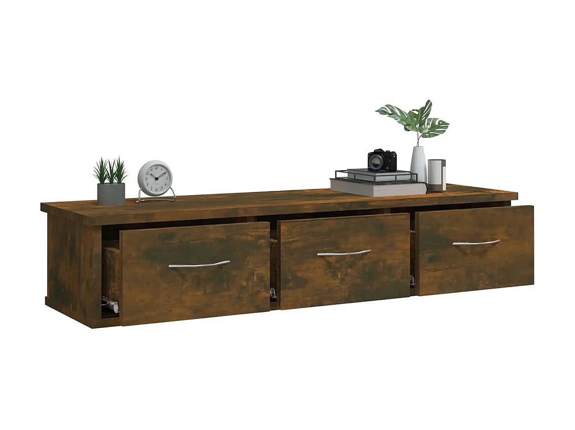 Wandschrank,Wandhängeschrank Räuchereiche 88x26x18,5 cm Holzwerkstoff -gkd323504