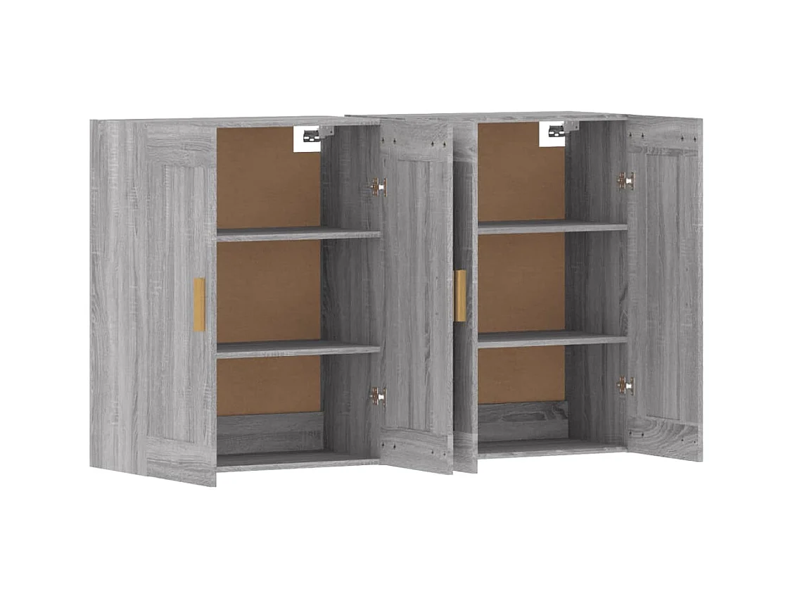 Móveis de parede 2 pcs derivados de madeira cinzento sonoma PT291854