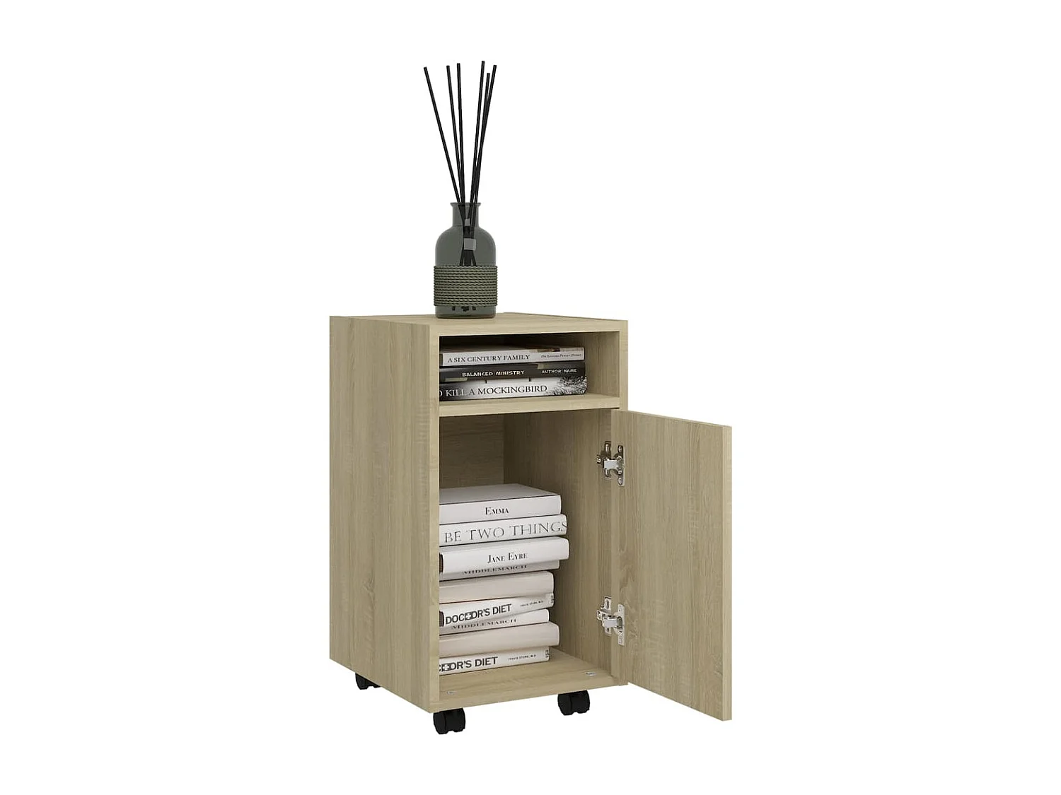 Armoire latérale avec roues Chêne Sonoma 33x38x60 cm Aggloméré SBC6242