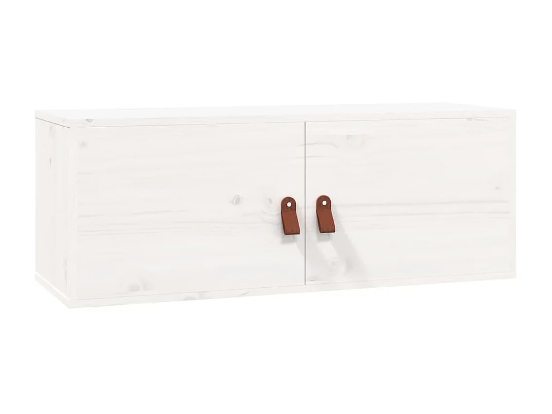 Armários de parede 2 pcs 80x30x30 cm pinho maciço branco PT286309